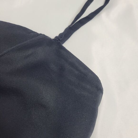 VINTAGE 50s dress Suzy Perette black sleeveless pleated fit and flare pinup XS - Picture 13 of 16